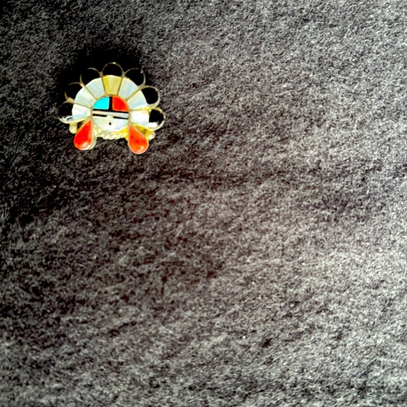 Zuni, Sterling, silver surface pin - Picture 5 of 6